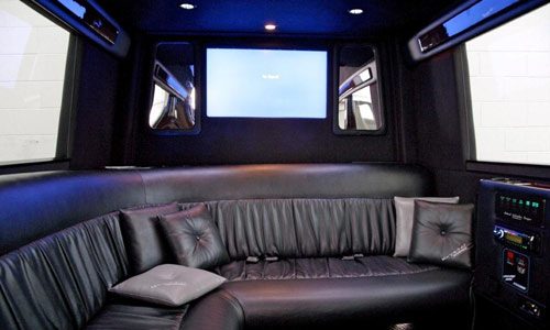 Top Limousine Entertainment Features back seat tv set