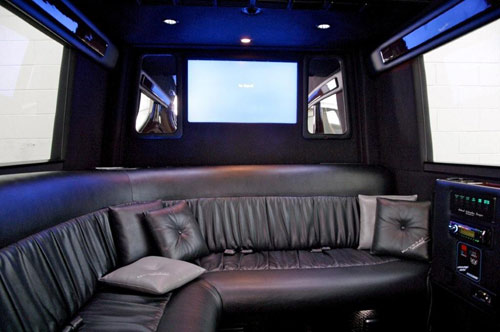 Top Limousine Entertainment Features back seat tv set